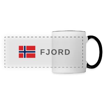 Fjord Norway - Panoramic Mug - white/black - Front