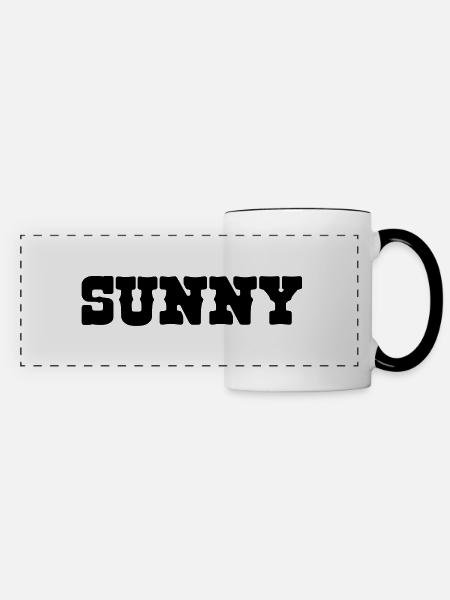 Pferd Sunny - Panoramatasse - Weiß/Schwarz