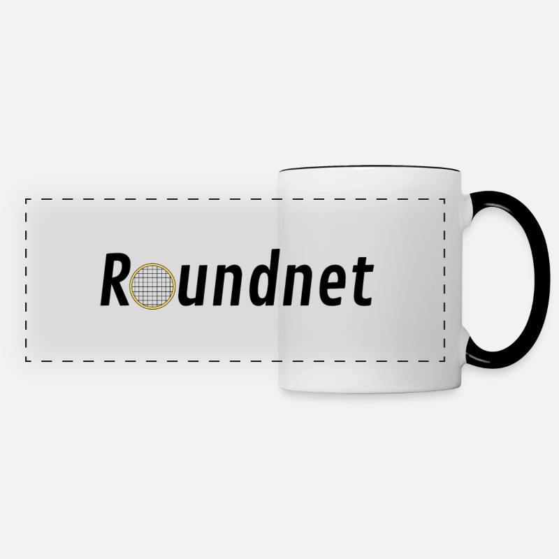 Roundnet simple design for boys and girls - Panoramic Mug - white/black