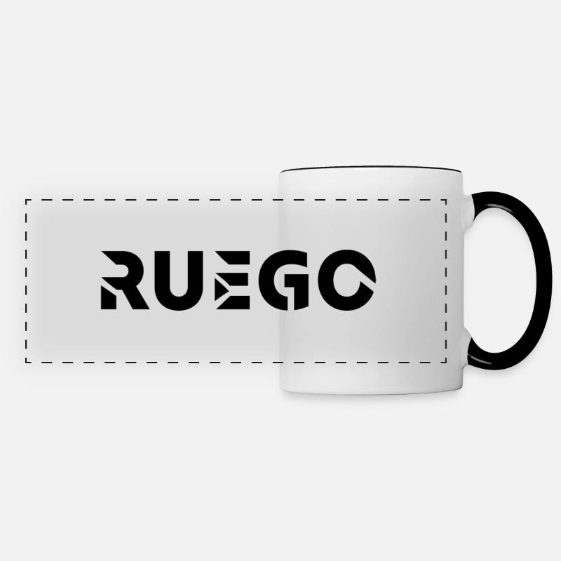Ruego LetteringBlack - Panoramic Mug - white/black