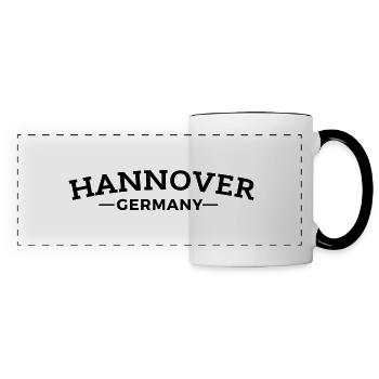 Hanovre L’idée cadeau de ma ville natale - Mug panoramique contrasté et blanc - blanc/noir - Devant