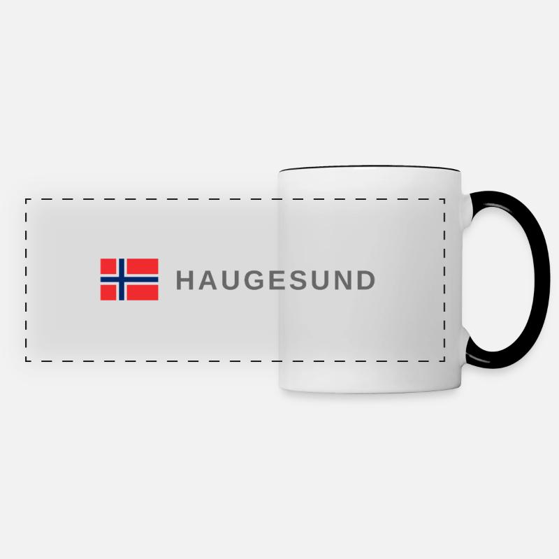 Haugesund Norway - Panoramic Mug - white/black