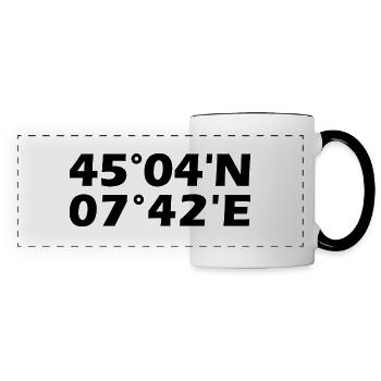 Turin Coordinates - Panoramic Mug - white/black - Front