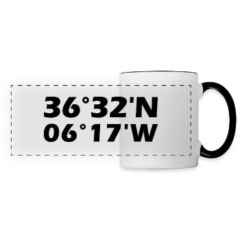 Coordonnées de Cadix - Mug panoramique contrasté et blanc - blanc/noir - Devant