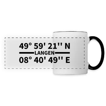 Long coordinates - Panoramic Mug - white/black - Front