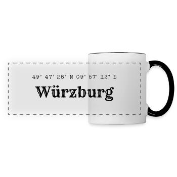 Würzburg coordinates - Panoramic Mug - white/black - Front
