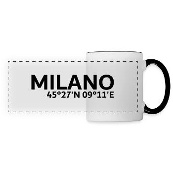 Milano coordinates - Panoramic Mug - white/black - Front