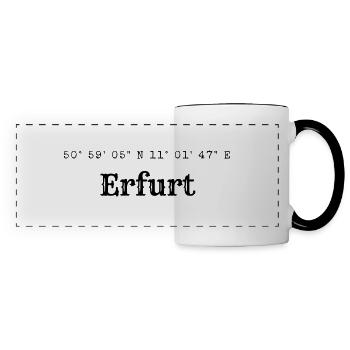 Erfurt coordinates - Panoramic Mug - white/black - Front