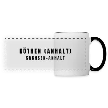 Köthen (Anhalt), Saxe-Anhalt - Mug panoramique contrasté et blanc - blanc/noir - Devant