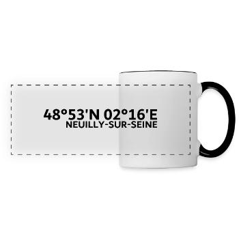 Neuilly-sur-Seine coordinates - Panoramic Mug - white/black - Front