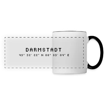 Darmstadt Coordinates - Panoramic Mug - white/black - Front