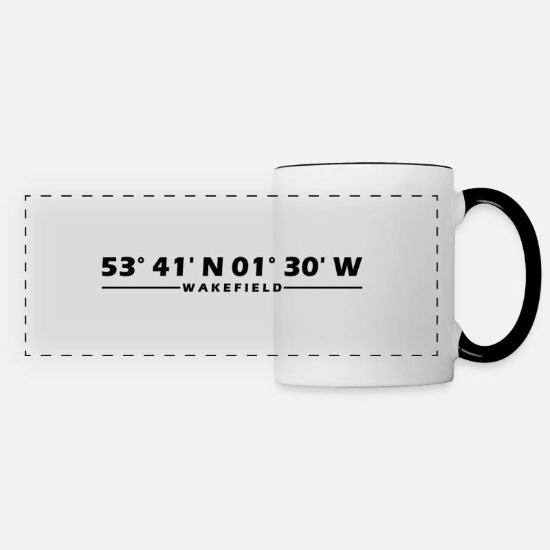 Wakefield coordinates - Panoramic Mug - white/black