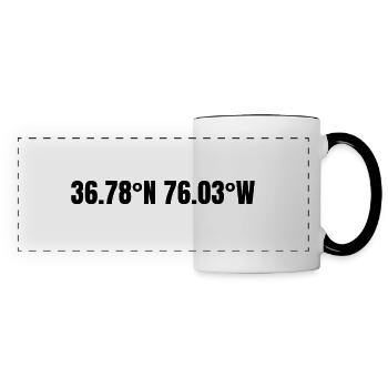 Virginia Beach, Virginia USA Coordinates - Panoramic Mug - white/black - Front