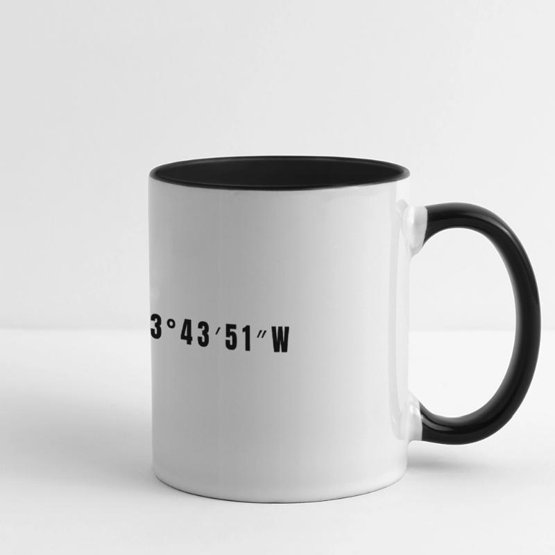 Colima, Mexique Mug panoramique contrasté et blanc