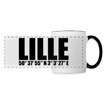 Lille Koordinaten - Panoramatasse - Weiß/Schwarz - Vorne