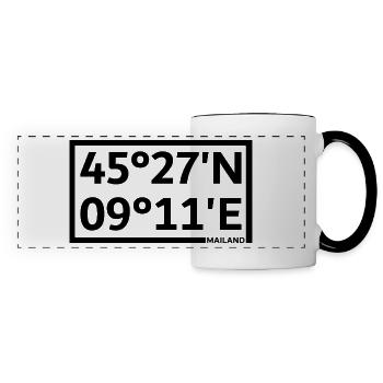 Milan Coordinates - Panoramic Mug - white/black - Front