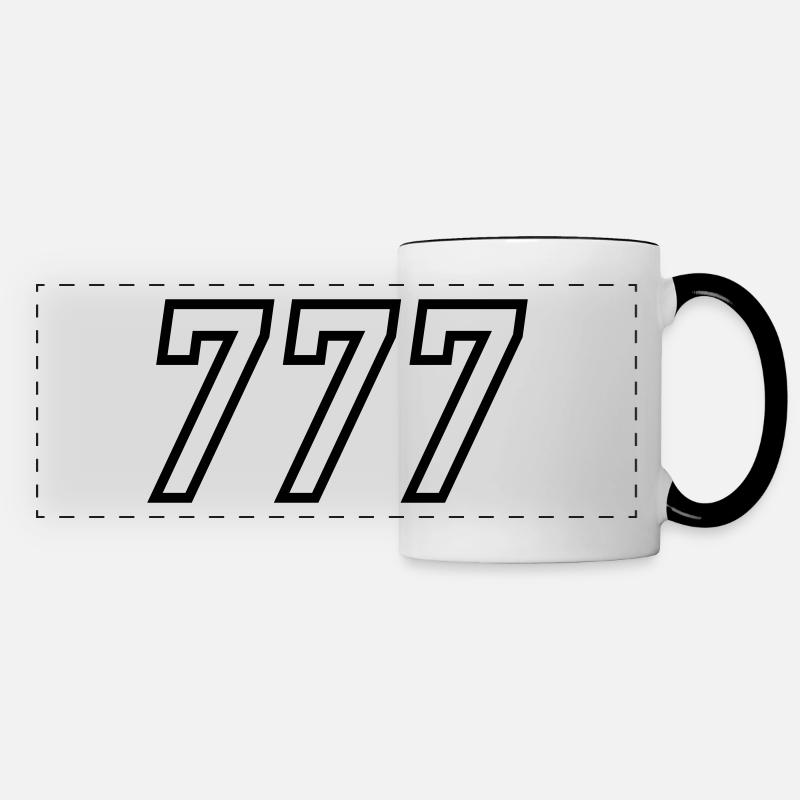 777 - Panoramic Mug - white/black