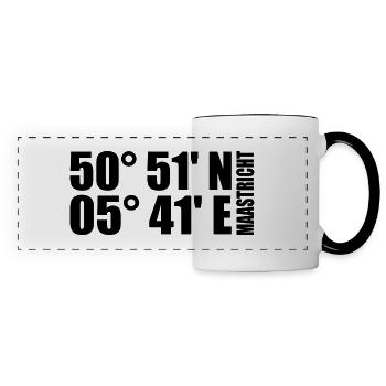 Maastricht coordinates - Panoramic Mug - white/black - Front