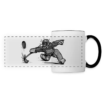 CoonDesign - Goalie II - Panoramic Mug - white/black - Front