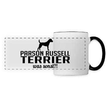 PARSON RUSSELL TERRIER was sonst - Panoramatasse - Weiß/Schwarz - Vorne