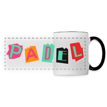 Ideal gift for Padel lovers - Panoramic Mug - white/black - Front