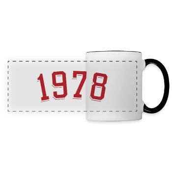 Année de naissance sport 1978 - Mug panoramique contrasté et blanc - blanc/noir - Devant