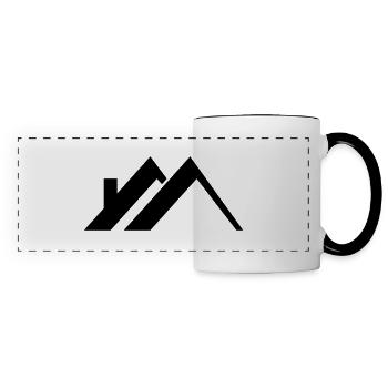 Roofer Logo - Panoramic Mug - white/black - Front