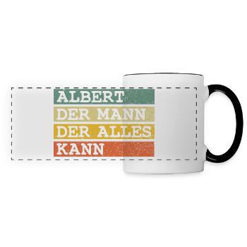 Der Mann Der Alles kann Albert - Panoramatasse - Weiß/Schwarz - Vorne
