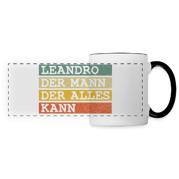 Der Mann Der Alles kann Leandro - Panoramatasse - Weiß/Schwarz - Vorne