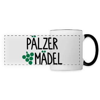 Pälzer Mädel - Mug panoramique contrasté et blanc - blanc/noir - Devant
