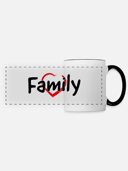 Family - Panoramatasse - Weiß/Schwarz