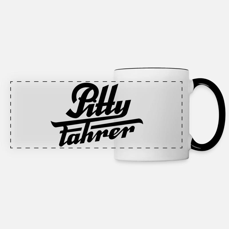 Pitty driver logo - Panoramic Mug - white/black