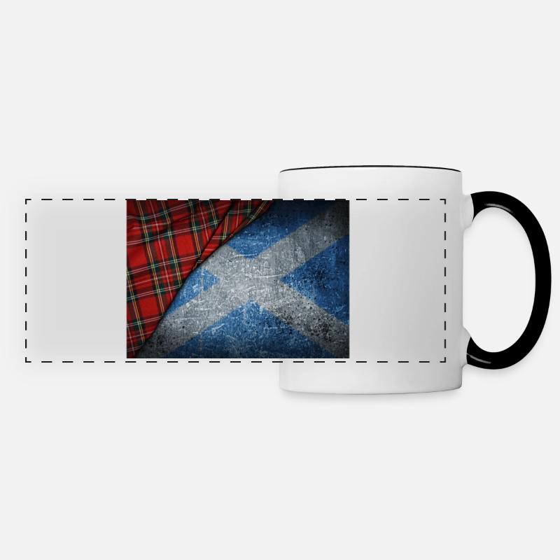 Schottland - Panoramatasse - Weiß/Schwarz
