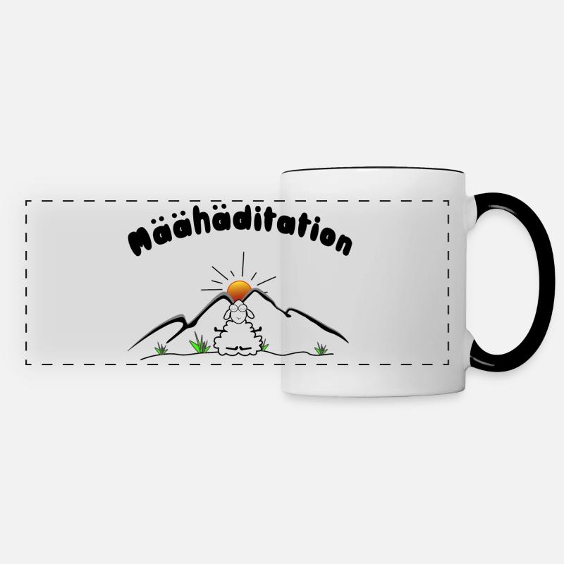 Määhaditation - Panoramatasse - Weiß/Schwarz
