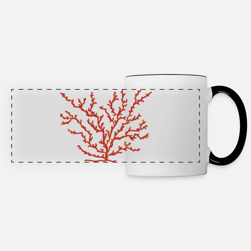 coral - Panoramic Mug - white/black