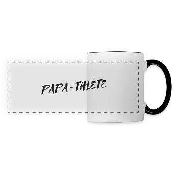 Papa-thlete musculation fitness - Mug panoramique contrasté et blanc - blanc/noir - Devant