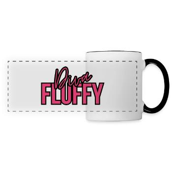 Diva moelleuse Citation drôle Citation de femmes drôles - Mug panoramique contrasté et blanc - blanc/noir - Devant