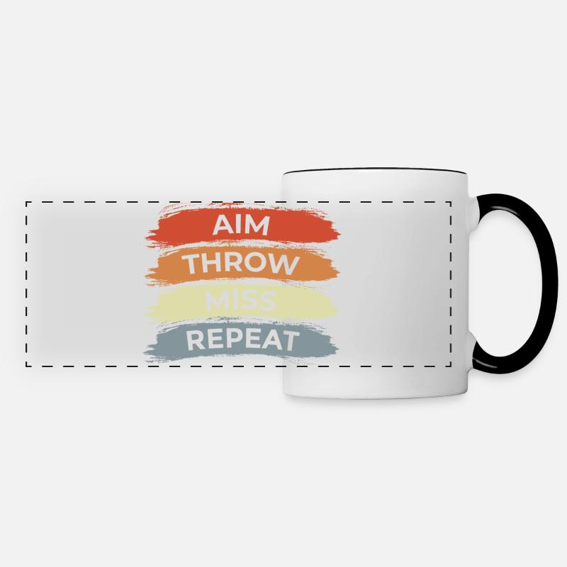 Viser Lancer Manquer Répéter - Mug panoramique contrasté et blanc - blanc/noir