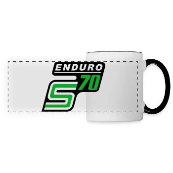 S70 Enduro Logo - Panoramic Mug - white/black - Front