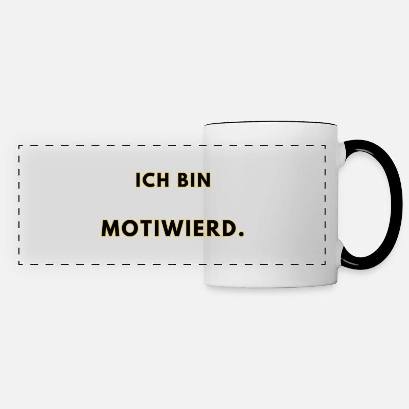 Ich bin motiweird. - Panoramatasse - Weiß/Schwarz
