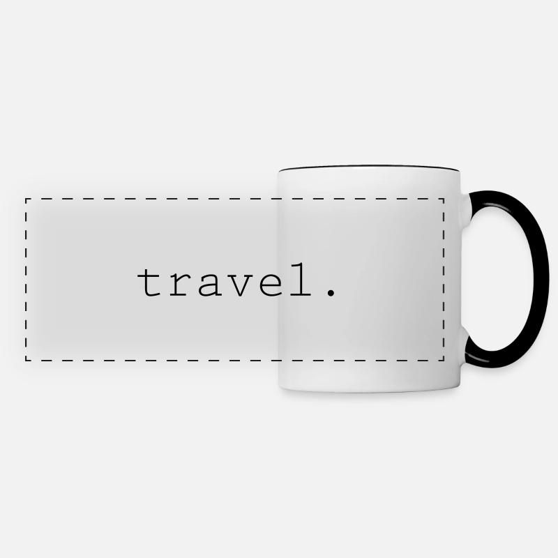 Voyage - Mug panoramique contrasté et blanc - blanc/noir