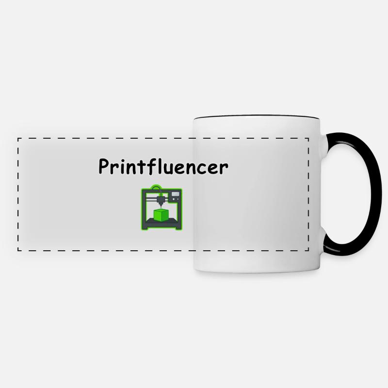 printfluencer 02 - Mug panoramique contrasté et blanc - blanc/noir