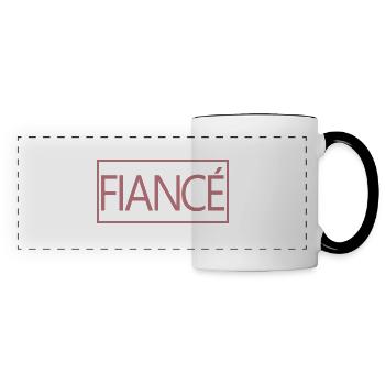 Verlobte Matching Verlobung Geschenk Hochzeit des Bräutigams - Panoramatasse - Weiß/Schwarz - Vorne
