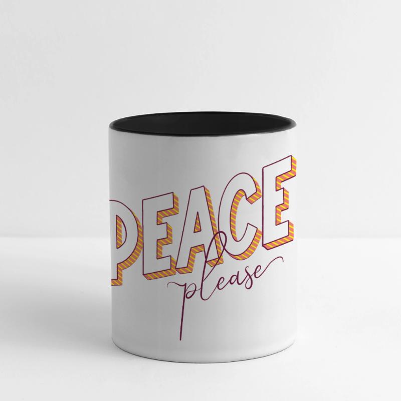 Peace Please Please Peace Saying Scripture Call Panoramic Mug