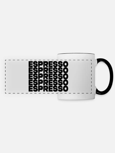Espresso - Panoramatasse - Weiß/Schwarz