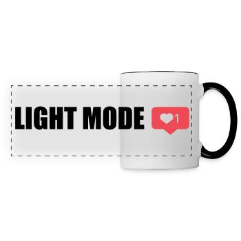 LIGHT MODE Heart - Panoramic Mug - white/black - Front