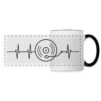 Turntable Heart Rate - Panoramic Mug - white/black - Front