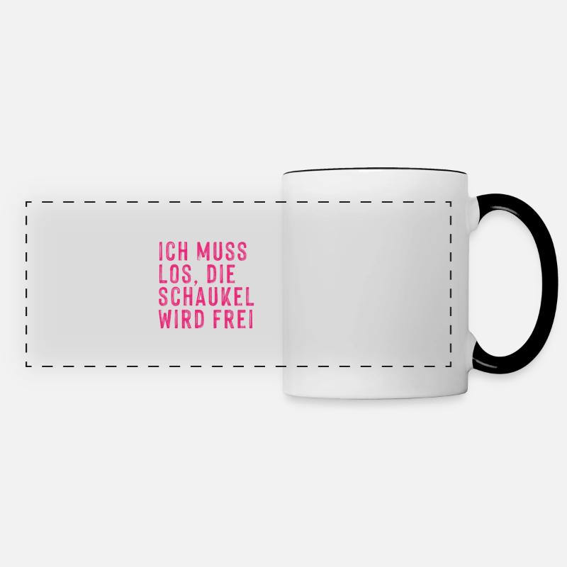 schaukel wird frei - Panoramatasse - Weiß/Schwarz