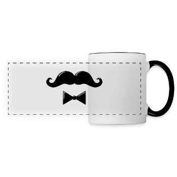 Elegant Mustache - Panoramic Mug - white/black - Front