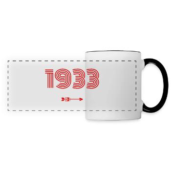 Born in 1933 - Panoramic Mug - white/black - Front